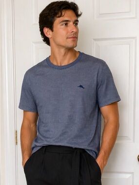 Tommy Bahama Men's Short Sleeve Crewneck Tee in Slate Blue